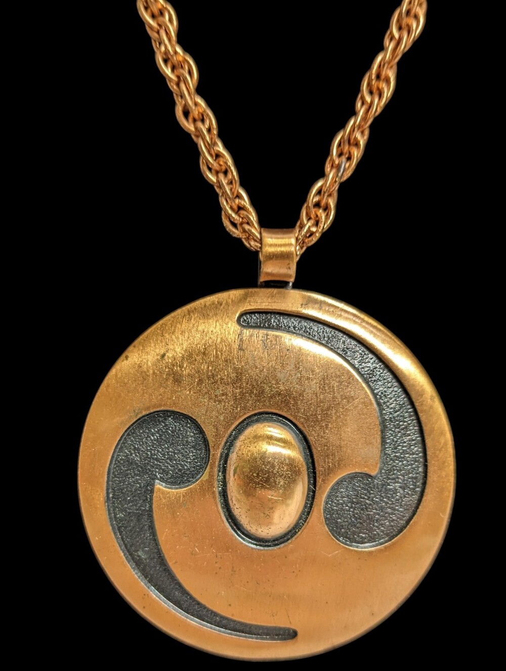 Bell Trading Post Copper By Bell Stamped Yin-Yang Necklace & Unsigned Bracelet